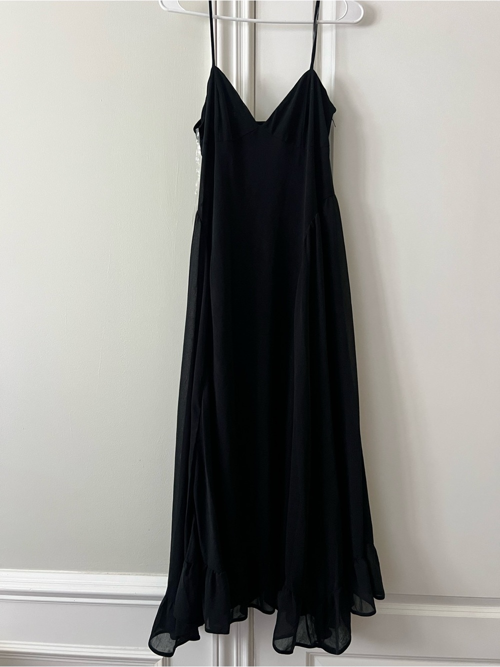 Target Black Midi Slip Dress with Delicate Spaghetti Straps
